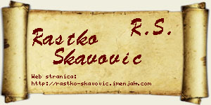 Rastko Škavović vizit kartica